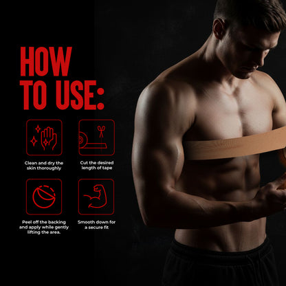 ALPHA Tape - Instant Chest Flattening for Men, Pack of 1, 5 Meter